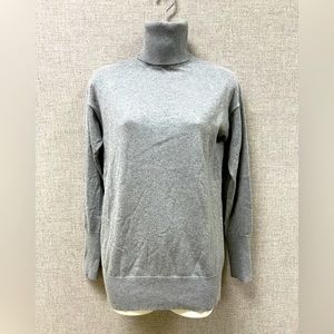 Gap Ladies Turtleneck Gray Cashmere Sweater Size Small
